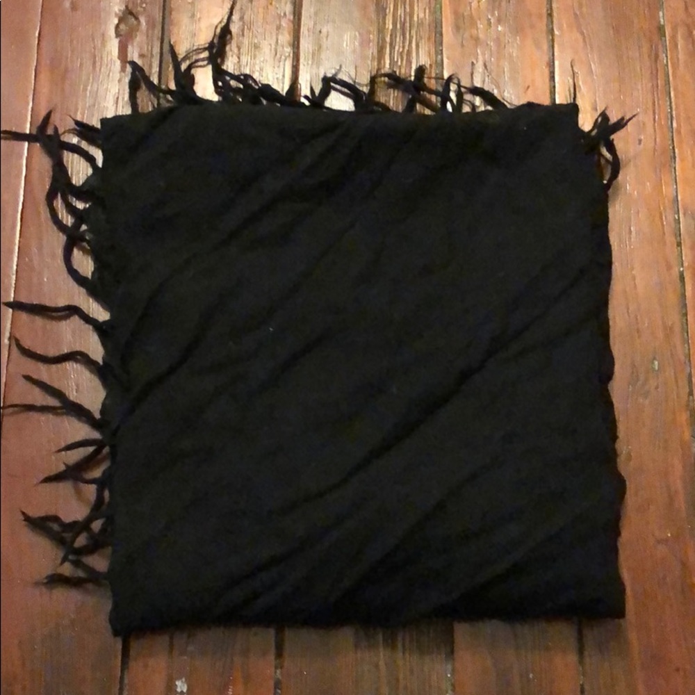 Large black square scarf